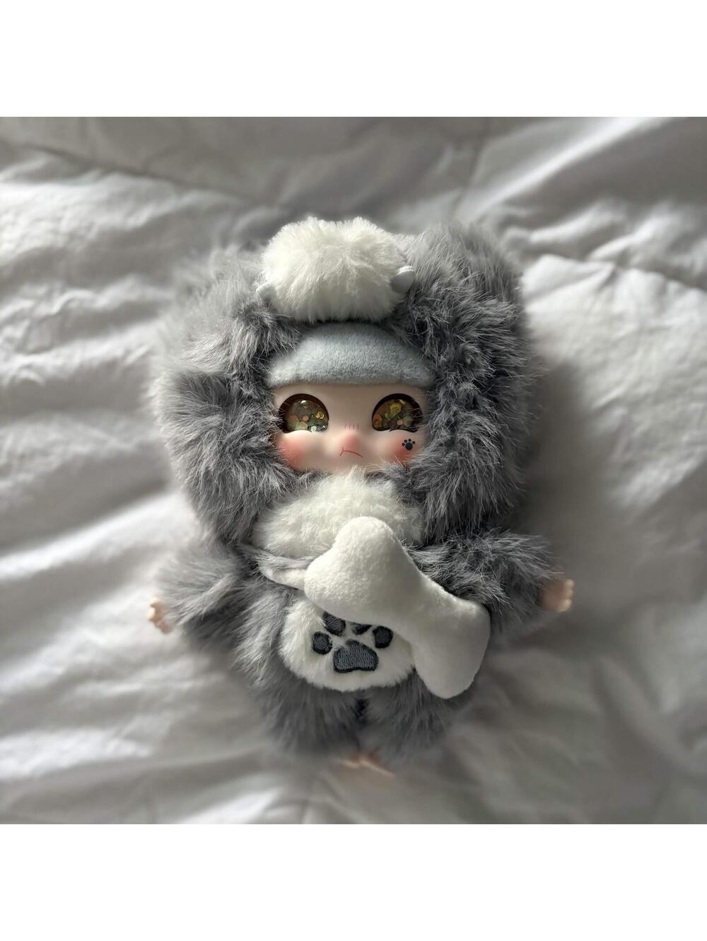 wolf plush pendant